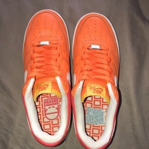 Nike Air Force 1; Orange/Red